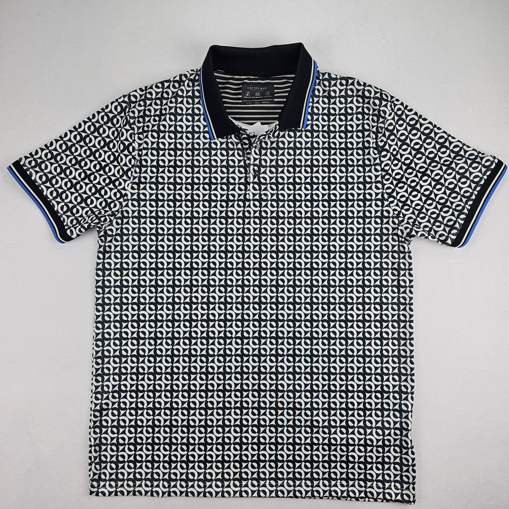 Cactus Man Ricky Singh Performance Polo Shirt Men's L Wrinkle Free Short Sleeve